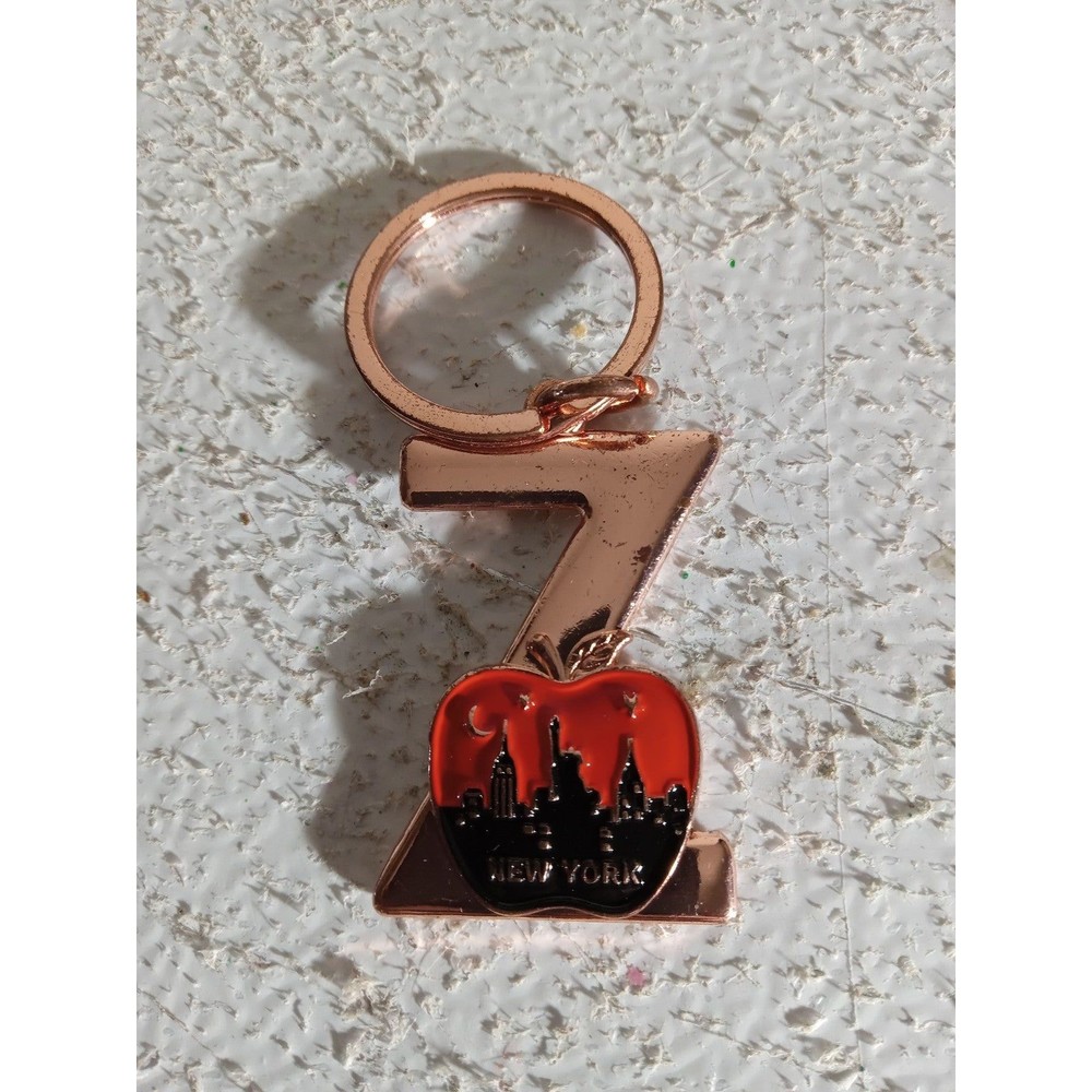 Z Big Apple Keychain Engraved